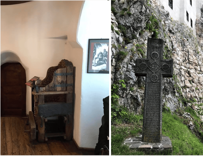 Bran Castle Chair of Nails and Cross Romania